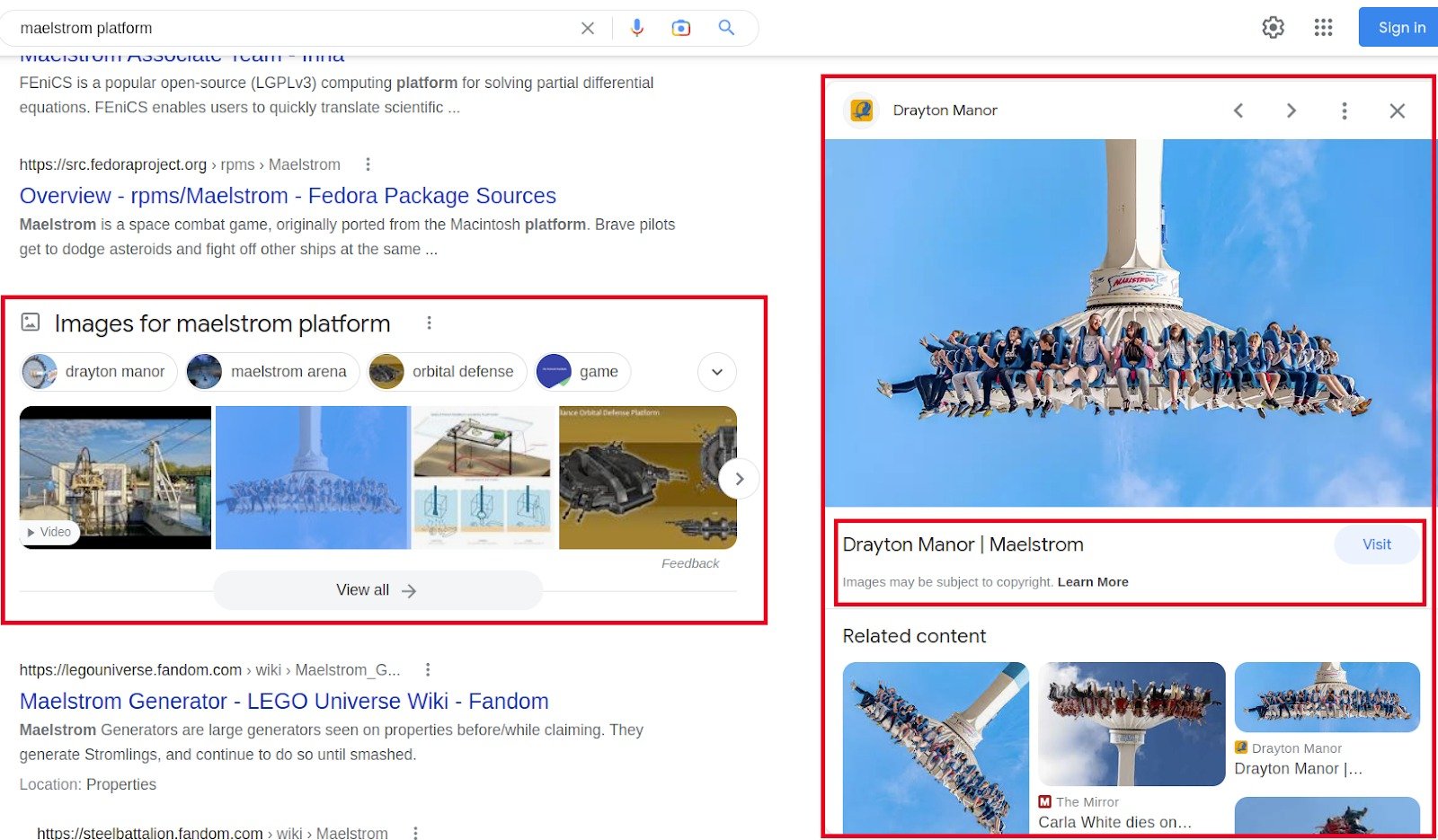 Image carousel on desktop devices