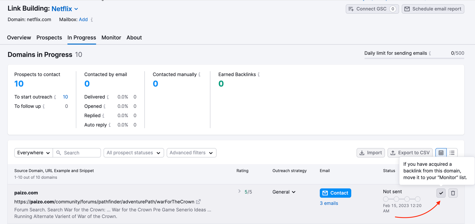 Monitoring Your Newly Acquired Backlinks (Monitor Report) image 1