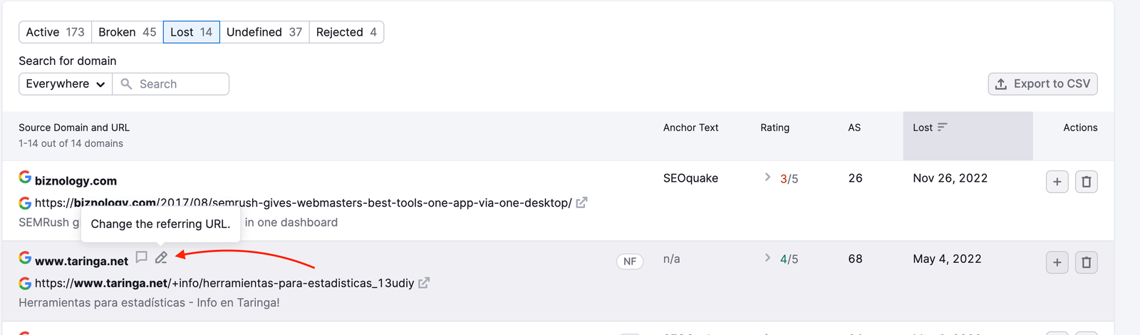 Monitoring Your Newly Acquired Backlinks (Monitor Report) image 5