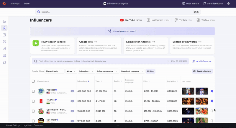 A demonstration of how the Lists feature works.